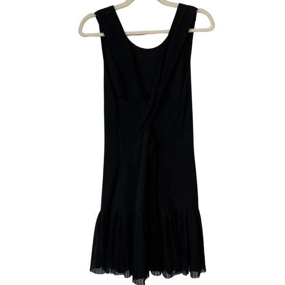 Sandro Paris Replay Mini Dress Women 3 L Pleated Black Trendy Chic Summer Classy - Picture 2 of 10